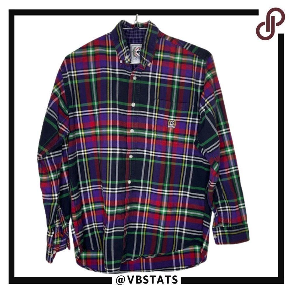 Cinch‎ Small Purple/Navy/Red/Green Plaid LS Western Shirt